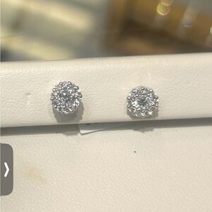 Sparkling Silver Stud Earrings